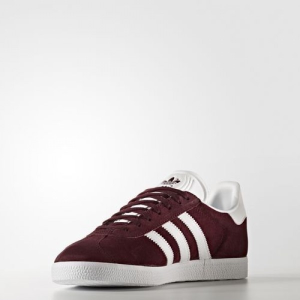Adidas Gazelle Femme Maroon/Footwear White/Gold Metallic Originals Chaussures NO: BB5255