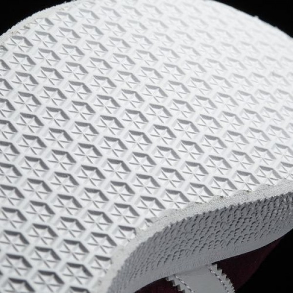 Adidas Gazelle Femme Maroon/Footwear White/Gold Metallic Originals Chaussures NO: BB5255