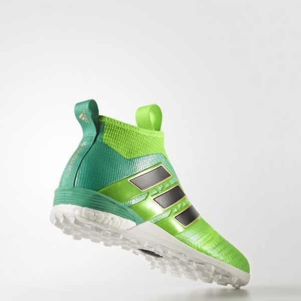 Adidas Ace Tango 17+ Purecontrol Turf Homme Solar Green/Core Black/Core Green Football Chaussures NO: S82080