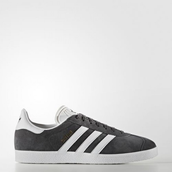 Adidas Gazelle Femme Dark Grey Heather Solid Grey/White/Gold Metallic Originals Chaussures NO: BB5480