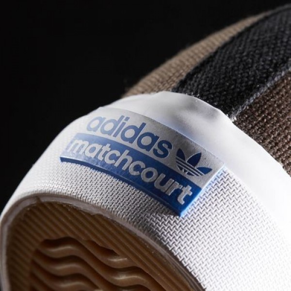 Adidas Matchcourt Remix High Homme Core Black/Footwear White/Brown Originals Chaussures NO: BB8590