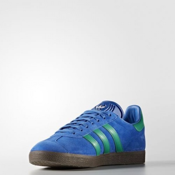 Adidas Gazelle Homme Blue/Core Green/Gum Originals Chaussures NO: BB2755