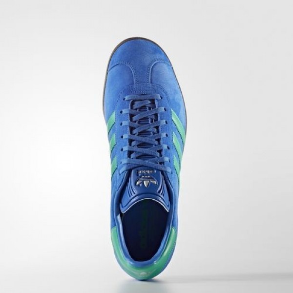 Adidas Gazelle Homme Blue/Core Green/Gum Originals Chaussures NO: BB2755