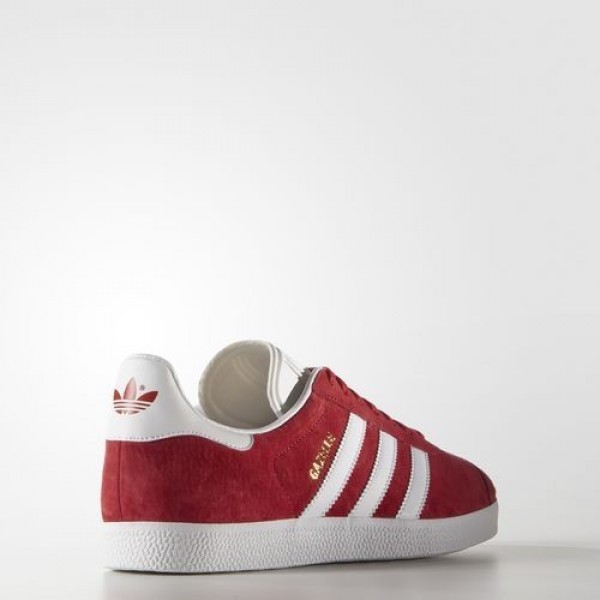 Adidas Gazelle Femme Scarlet/Footwear White/Gold Metallic Originals Chaussures NO: S76228