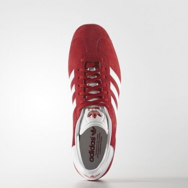 Adidas Gazelle Femme Scarlet/Footwear White/Gold Metallic Originals Chaussures NO: S76228