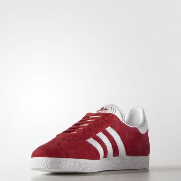 Adidas Gazelle Femme Scarlet/Footwear White/Gold Metallic Originals Chaussures NO: S76228