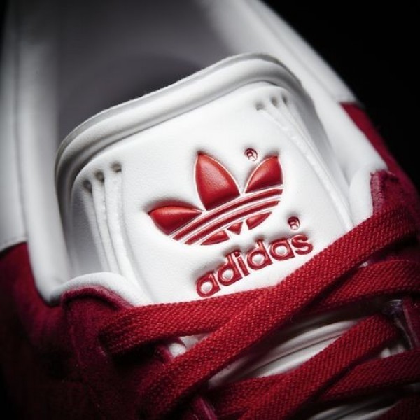 Adidas Gazelle Femme Scarlet/Footwear White/Gold Metallic Originals Chaussures NO: S76228