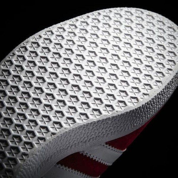 Adidas Gazelle Femme Scarlet/Footwear White/Gold Metallic Originals Chaussures NO: S76228