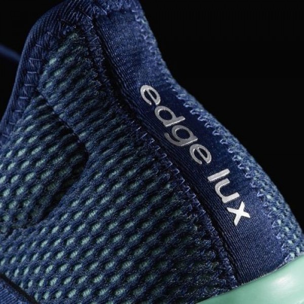 Adidas Edge Luxe Femme Mystery Blue/Easy Green/Silver Metallic Running Chaussures NO: BW0411