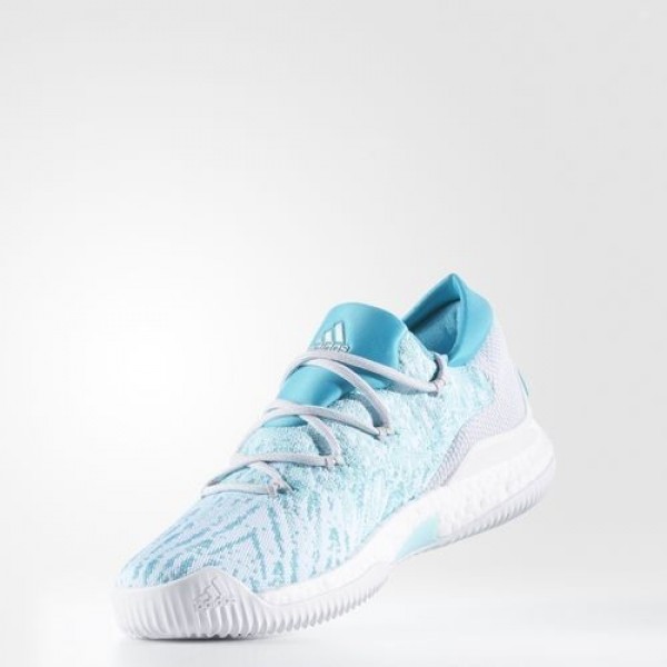 Adidas Crazylight Boost Low 2016 Homme Clear Aqua/Footwear White/Energy Blue Basketball Chaussures NO: BB8178