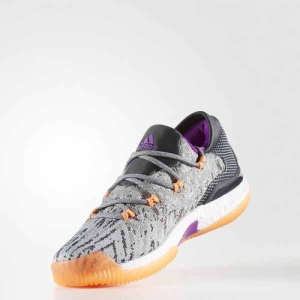 Adidas Crazylight Boost Low 2016 Homme Medium Grey Heather Solid Grey/Dark Grey Heather Solid Grey/Lgh Solid Grey Basketball Chaussures NO: BB8384