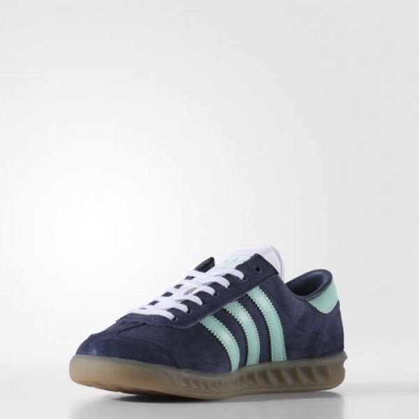 Adidas Hamburg Femme Midnight Grey/Easy Green/Gum Originals Chaussures NO: BB5112