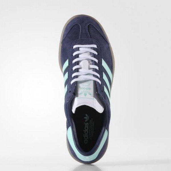 Adidas Hamburg Femme Midnight Grey/Easy Green/Gum Originals Chaussures NO: BB5112