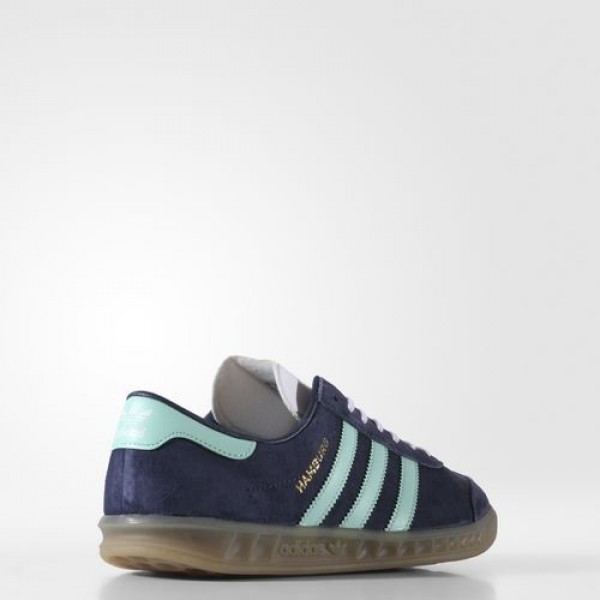 Adidas Hamburg Femme Midnight Grey/Easy Green/Gum Originals Chaussures NO: BB5112