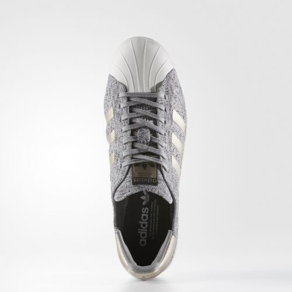 Adidas Primeknit Superstar Boost Femme Lgh Solid Grey / Mgh Solid Grey / Ch Solid Grey Originals Chaussures NO: BB8973