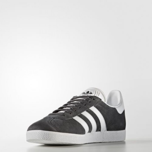 Adidas Gazelle Homme Dark Grey Heather Solid Grey/White/Gold Metallic Originals Chaussures NO: BB5480