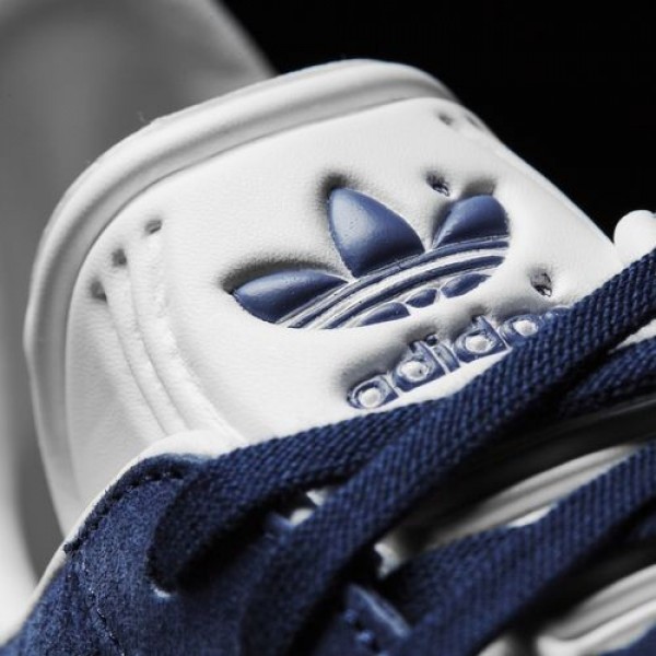 Adidas Gazelle Homme Collegiate Navy/White/Gold Metallic Originals Chaussures NO: BB5478