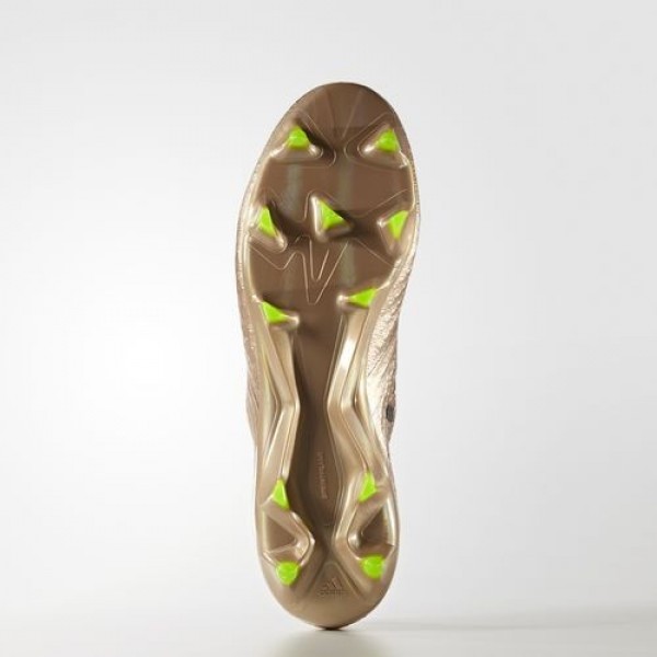 Adidas Messi 16+ Pureagility Terrain Souple Homme Copper Metallic/Core Black/Solar Green Football Chaussures NO: BA9821