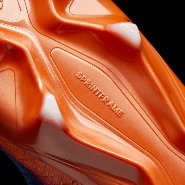 Adidas Messi 16+ Pureagility Terrain Souple Homme Blue/Footwear White/Solar Orange Football Chaussures NO: BB1871
