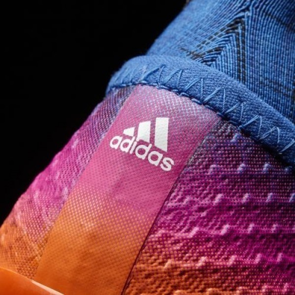 Adidas Messi 16+ Pureagility Terrain Souple Homme Blue/Footwear White/Solar Orange Football Chaussures NO: BB1871