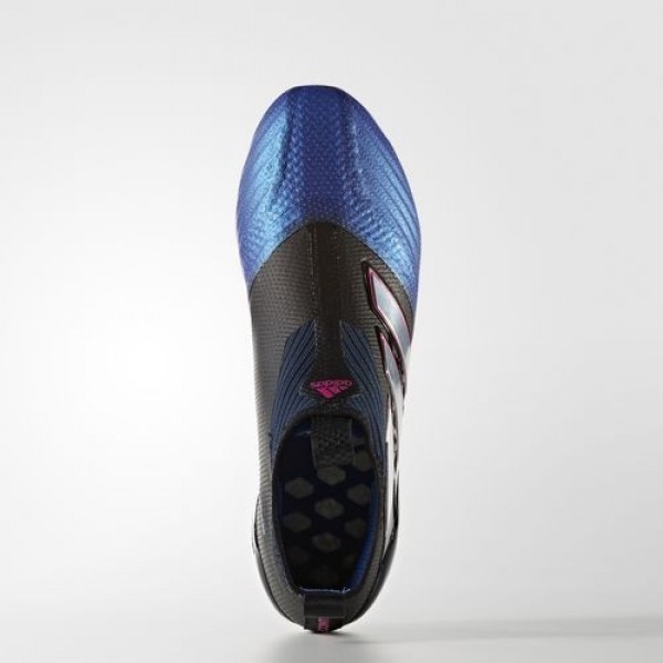 Adidas Ace 17+ Purecontrol Terrain Souple Homme Core Black/Footwear White/Blue Football Chaussures NO: BB4312