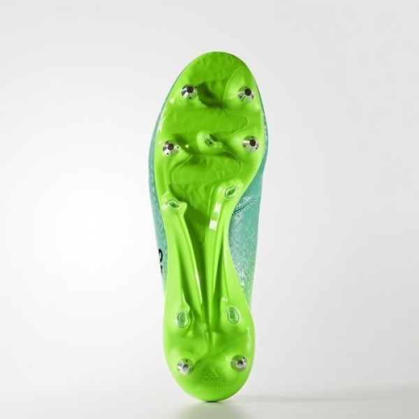 Adidas X 16.1 Terrain Gras Homme Solar Green/Core Black/Core Green Football Chaussures NO: BA7383