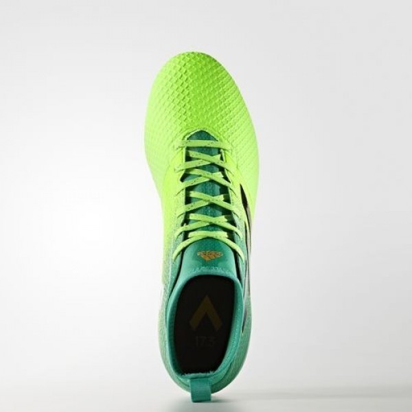 Adidas Ace 17.3 Primemesh Terrain Souple Homme Solar Green/Core Black/Core Green Football Chaussures NO: BB1016