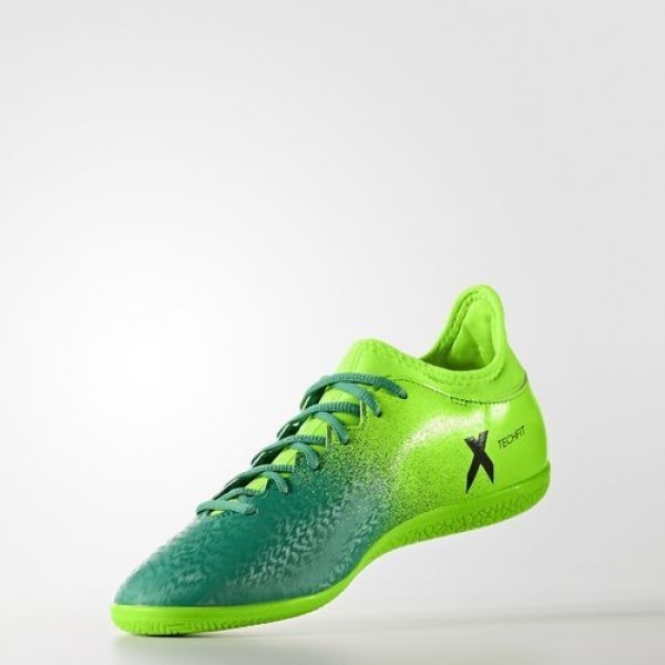 Adidas X 16.3 Indoor Homme Solar Green/Core Black/Core Green Football Chaussures NO: BB5867