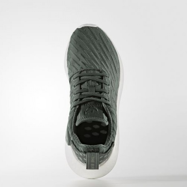 Adidas Nmd_R2 Femme Utility Ivy/Footwear White/Trace Green Originals Chaussures NO: BA7261