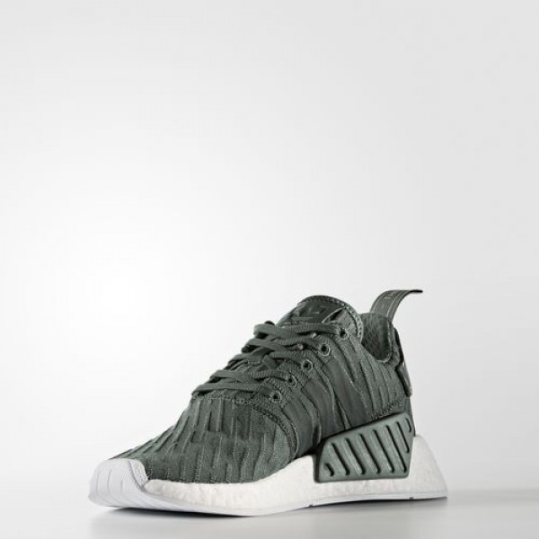 Adidas Nmd_R2 Femme Utility Ivy/Footwear White/Trace Green Originals Chaussures NO: BA7261