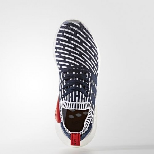 Adidas Nmd_R2 Primeknit Homme Collegiate Navy/Collegiate Green/Footwear White Originals Chaussures NO: BB2909