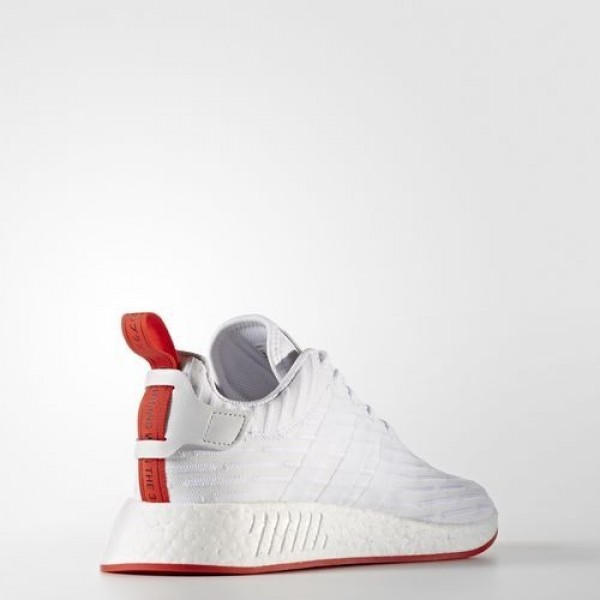 Adidas Nmd_R2 Primeknit Homme Footwear White/Core Red Originals Chaussures NO: BA7253