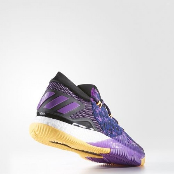 Adidas Crazylight Boost Low 2016 Homme Shock Purple/Solar Gold/Core Black Basketball Chaussures NO: BB8175