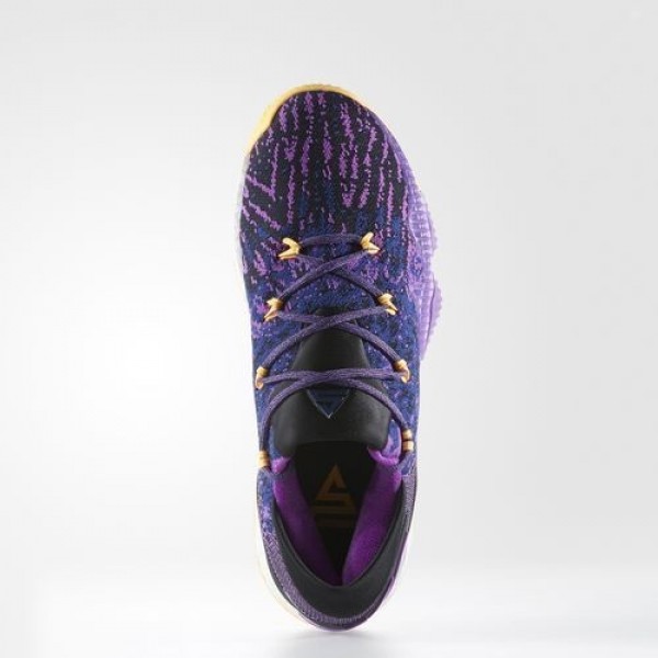 Adidas Crazylight Boost Low 2016 Homme Shock Purple/Solar Gold/Core Black Basketball Chaussures NO: BB8175