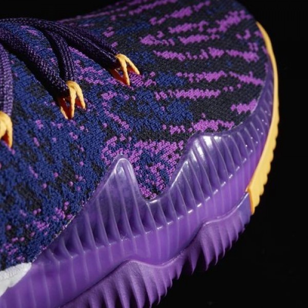Adidas Crazylight Boost Low 2016 Homme Shock Purple/Solar Gold/Core Black Basketball Chaussures NO: BB8175