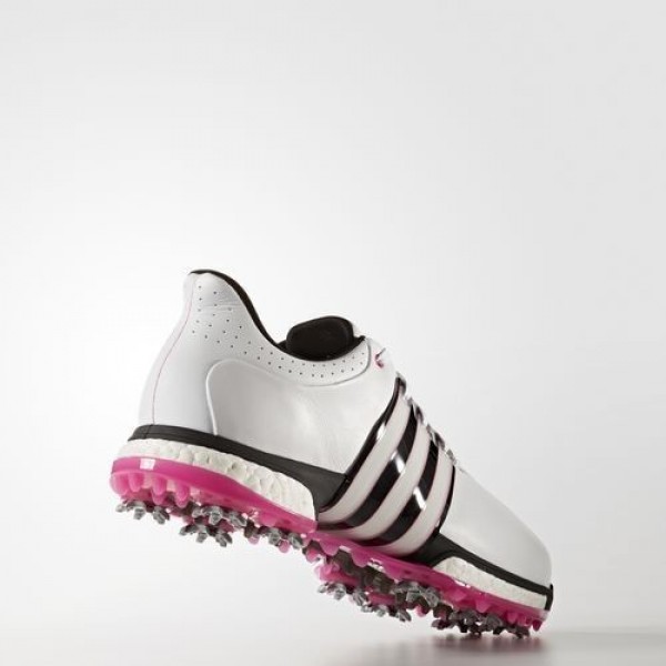 Adidas Tour360 Boost Wide Homme Footwear White/Core Black/Shock Pink Golf Chaussures NO: Q44828