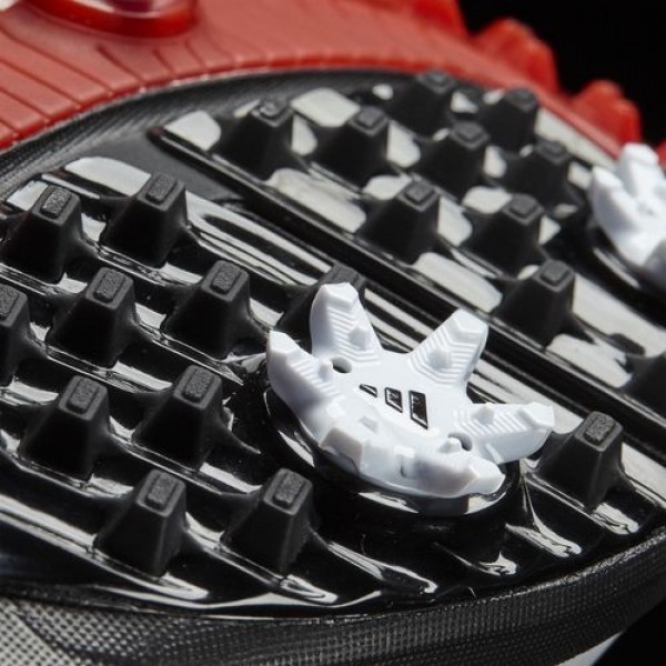 Adidas Powerband Boa Boost Wide Homme Footwear White/Core Black/Scarlet Golf Chaussures NO: Q44867