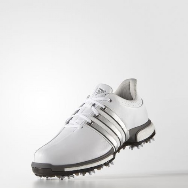 Adidas Tour 360 Boost Wide Homme Footwear White/Silver Metallic/Dark Silver Metallic Golf Chaussures NO: F33261