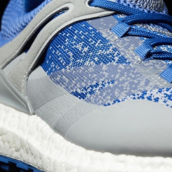 Adidas Crossknit Boost Homme Clear Onix/Blast Blue/Footwear White Golf Chaussures NO: Q44683