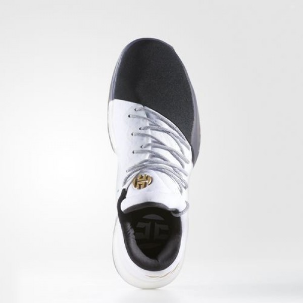 Adidas Harden Vol. 1 Homme Footwear White/Core Black/Gold Metallic Basketball Chaussures NO: BW0552
