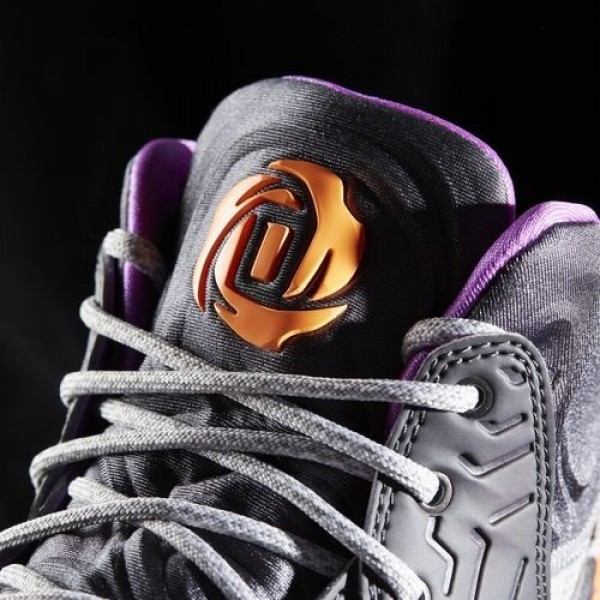 Adidas D Rose 7 Primeknit Homme Shock Purple/Glow Orange/Dark Grey Heather Solid Grey Basketball Chaussures NO: BB8193
