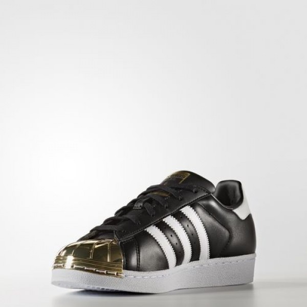 Adidas Superstar 80S Femme Core Black/Footwear White/Gold Metallic Originals Chaussures NO: BB5115