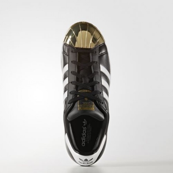 Adidas Superstar 80S Femme Core Black/Footwear White/Gold Metallic Originals Chaussures NO: BB5115
