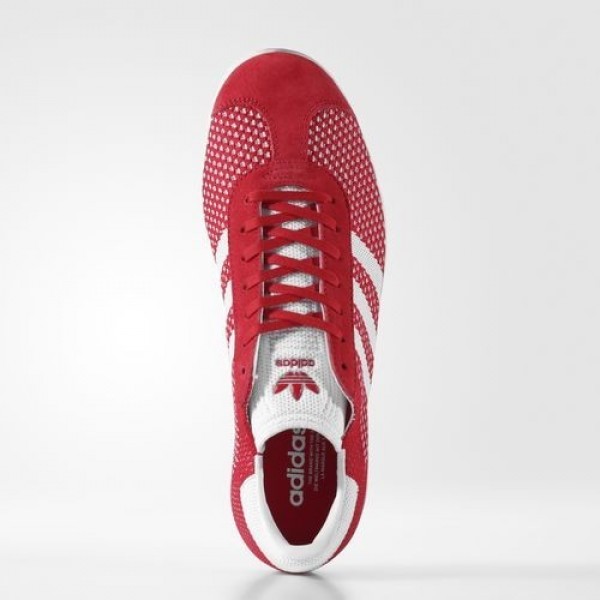 Adidas Gazelle Primeknit Homme Scarlet/Footwear White/Chalk White Originals Chaussures NO: BB5247