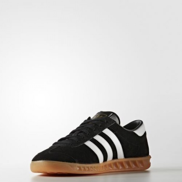 Adidas Hamburg Femme Core Black/Footwear White/Gum Originals Chaussures NO: S76696
