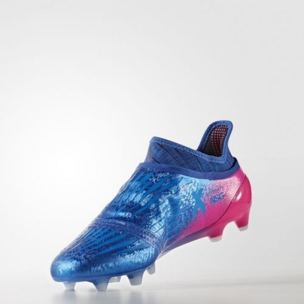 Adidas X 16+ Purechaos Terrain Souple Homme Blue/Footwear White/Shock Pink Football Chaussures NO: BB5613