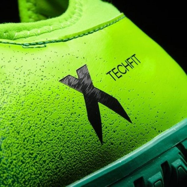 Adidas X 16.3 Turf Homme Solar Green/Core Black/Core Green Football Chaussures NO: BB5875