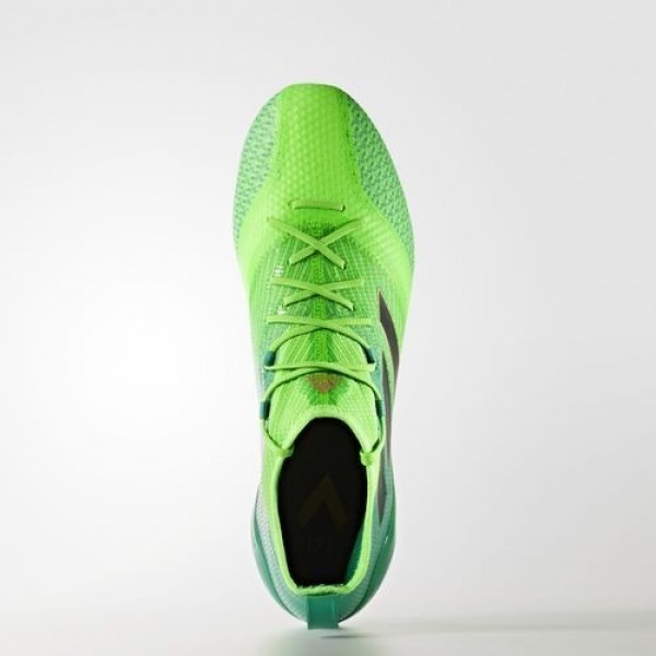 Adidas Ace 17.1 Primeknit Terrain Souple Homme Solar Green/Core Black/Core Green Football Chaussures NO: BB5961