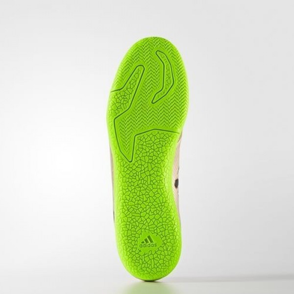 Adidas Messi 16.3 Indoor Homme Copper Metallic/Core Black/Solar Green Football Chaussures NO: BA9853