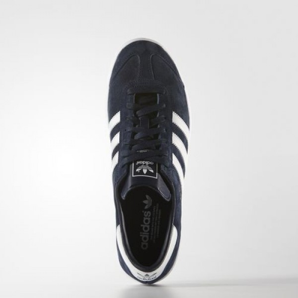 Adidas Hamburg Homme Collegiate Navy/Footwear White/Gold Metallic Originals Chaussures NO: S74838